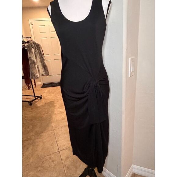 I.N.C. International Concepts Women's Tie Front Midi Dress Black Size Small 4-8 - Picture 9 of 12